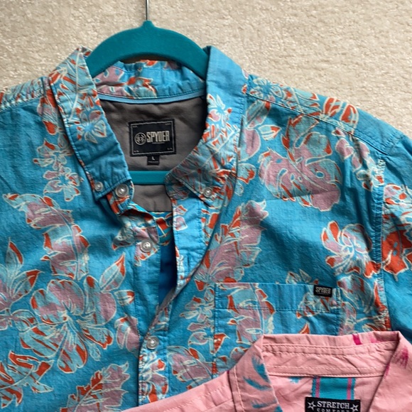 BUNDLE Men’s Flower Shirts Spyder Surf Large - Picture 2 of 6